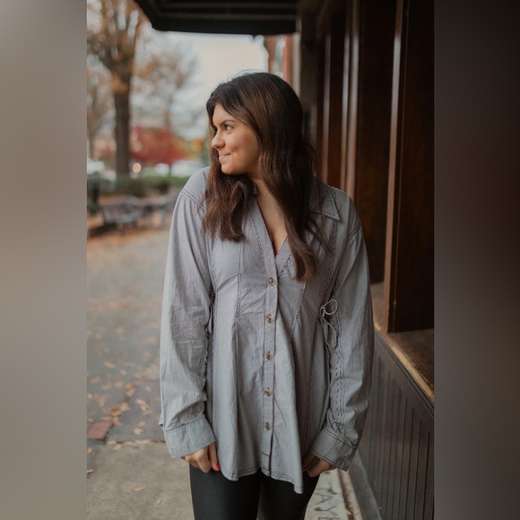 NWOT ($128) Free People Marten Oxford Tunic🩵 - Picture 3 of 11